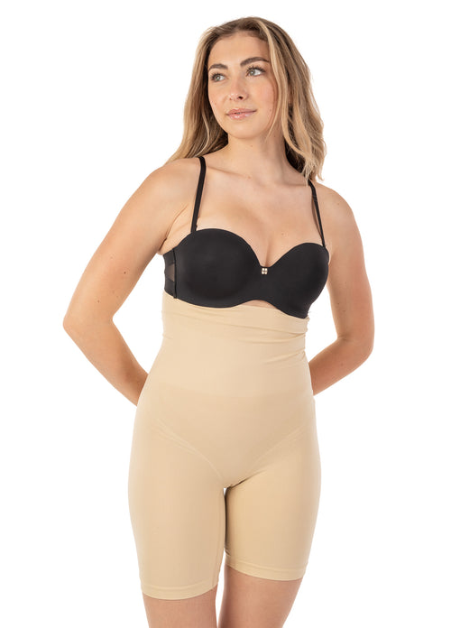 High Waist Shaper With Extra Long Boy Leg Nude