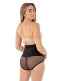 High Waist Shaper with Targeted Double Front Panel for Smooth Shaping Black