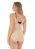 Wear your own Bra Bodysuit shaper with Targeted Double Front Panel Nude