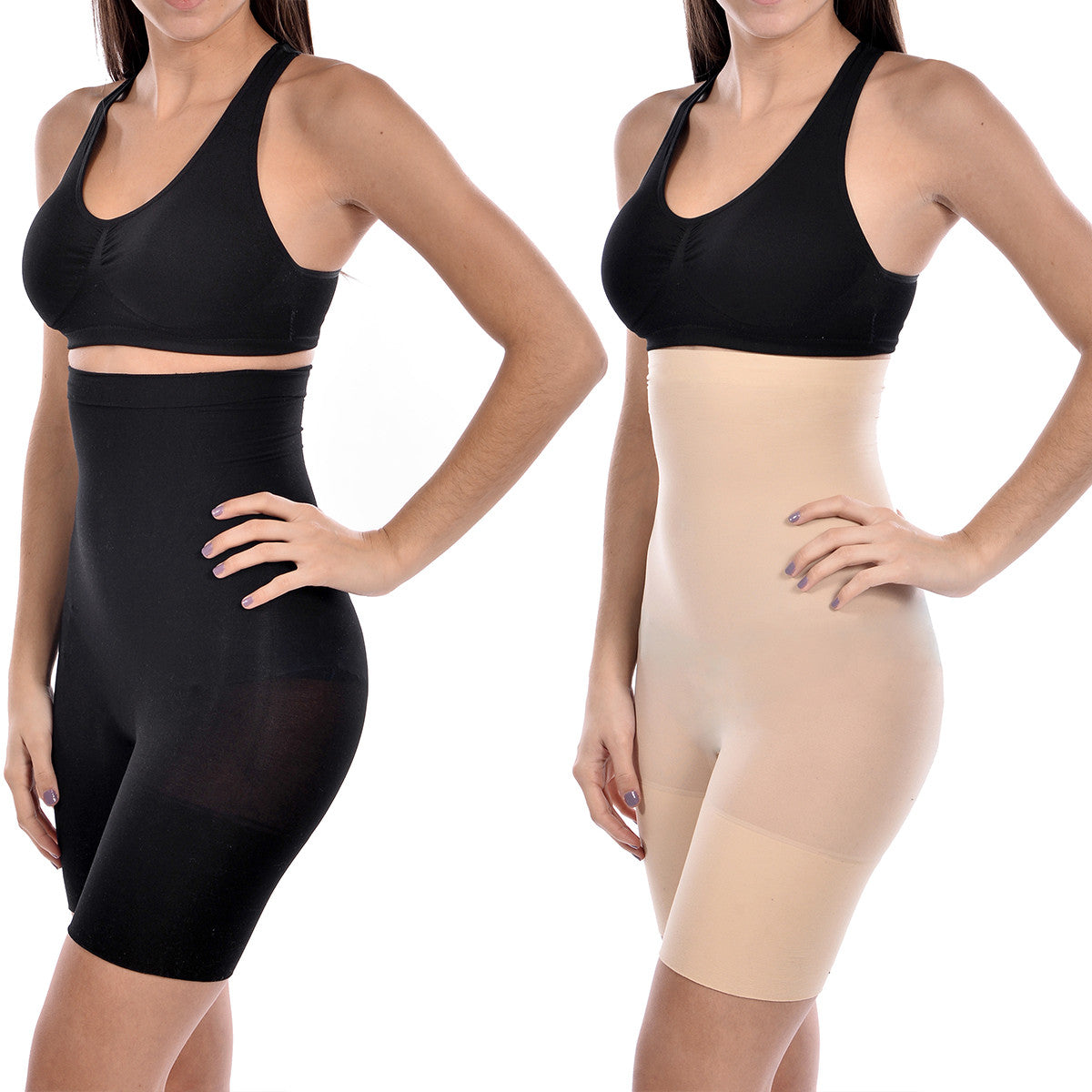 2-pk Seamless Extra Hi-Waist Long Boy Leg Shaper
