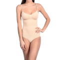 Seamless Shaping Body Suit With Thong Bottom Nude
