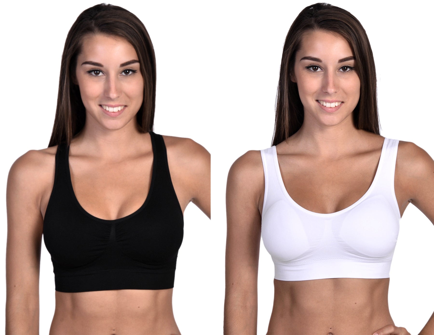 Most Comfortable Bra Top Black and White - 2 Pack –