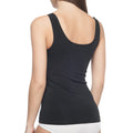 Seamless Shaping Tank Top with Lace Trim Black