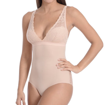Seamless Bodysuit with Adjustable Straps Nude –