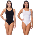 Seamless Shaping Bodysuit with Thong Bottom 2 Pack