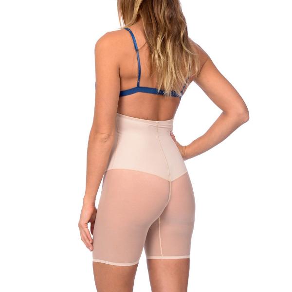Body Beautiful Extra Hi Waist Long Boy Leg Shaper With Targeted Double  Front Panel In Nude