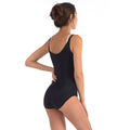 Wear Your Own Bra Bodysuit Shaper with Targeted Double Front Panel Black