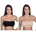 2-pack bandeaus - Black and Nude